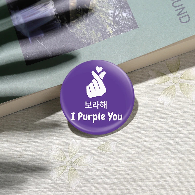 Bangtan I PURPLE YOU Tinplate Soft Button Pin