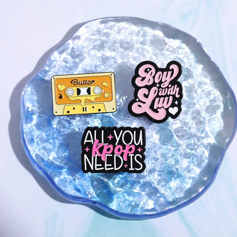 KPOP Bangtan Group Retro Brooch Enamel Pins