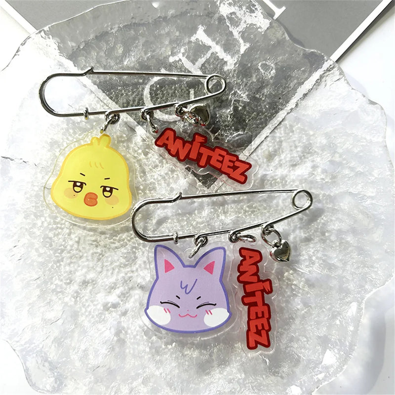 ATEEZ Cartoon Brooch Pins Accessories