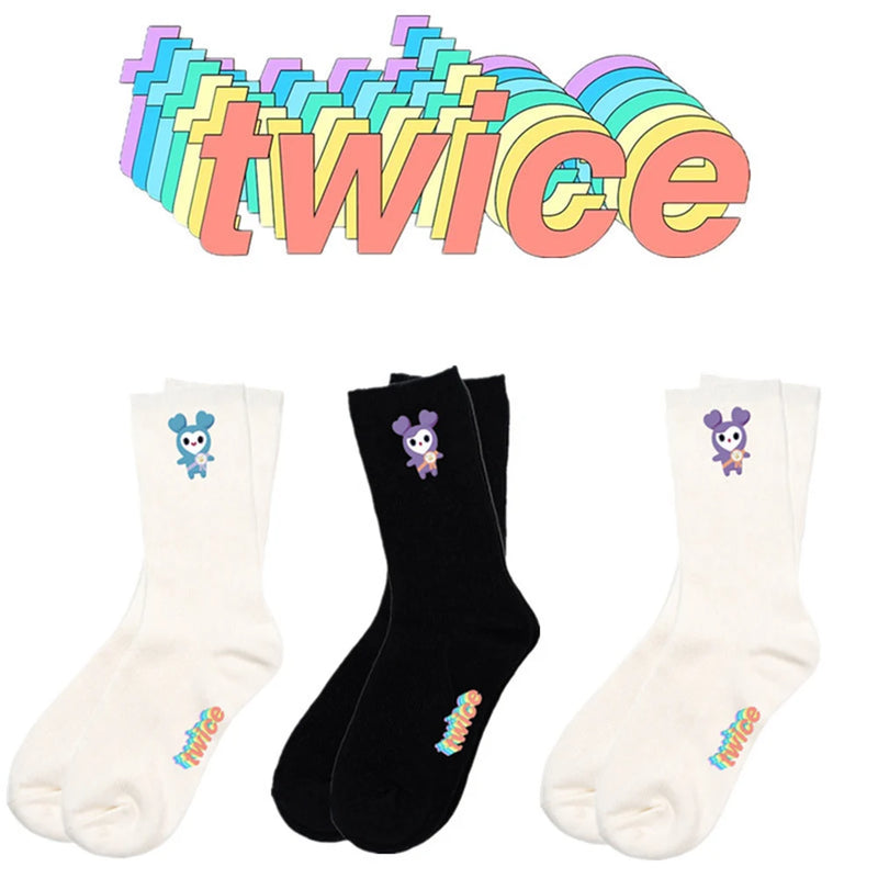 KPOP TWICE Cartoon Printed Socks