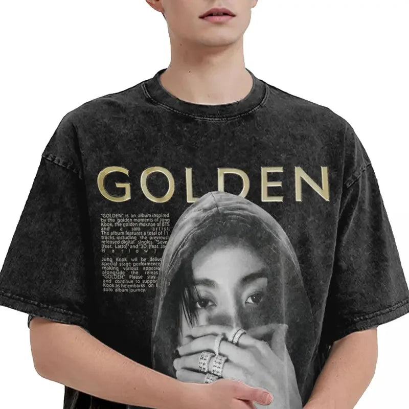 Bangtan Jungkook Golden Washed Shirt