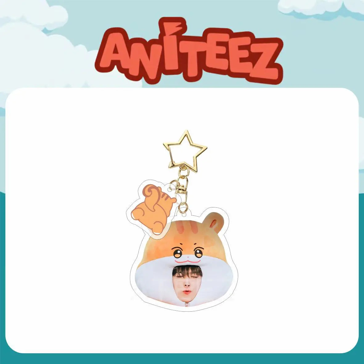 KPOP ATEEZ Aniteez Members Head Keychain Accesssories