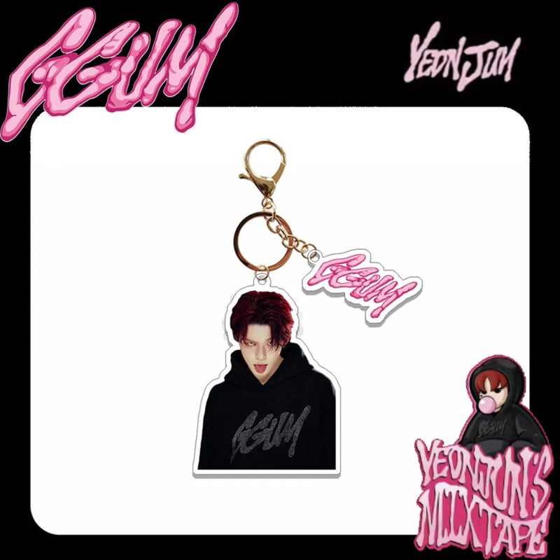 KPOP TXT YEONJUN GGUM Acrylic Keychain Ring