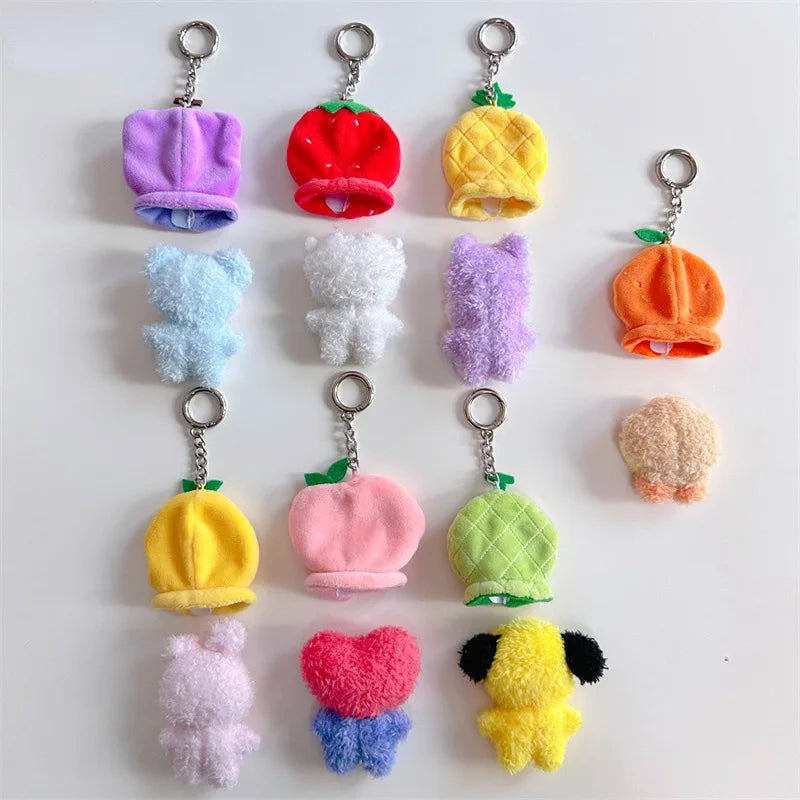 BANGTAN21 Fruit Head Cover Plush Toy Keychain