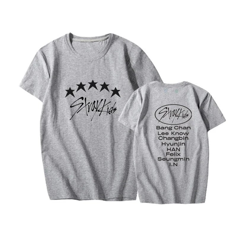 Stray Kids 5 Star New Album Fashion T-Shirt Merch V3
