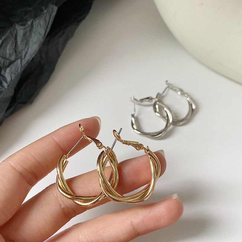 Kpop JIMIN Metal Twisted Earrings