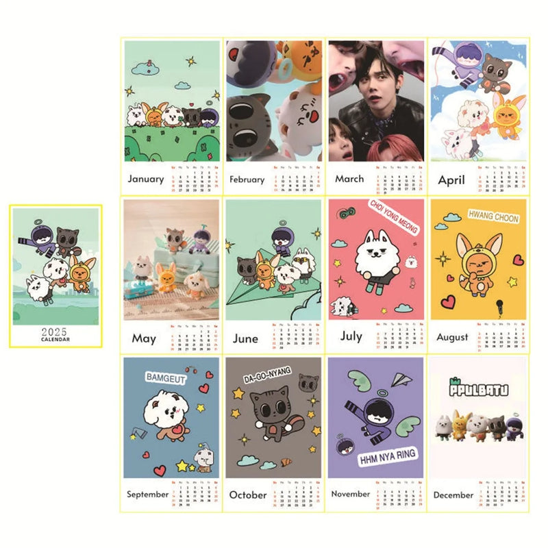 Random KPOP Groups 2025 Calendar Collection