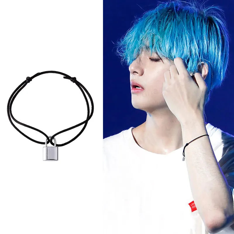 Bangtan Taehyung Lock Bracelet Accessories