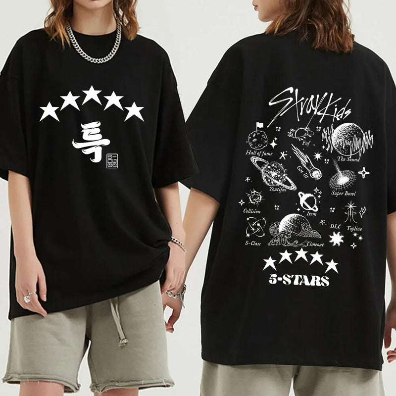 Stray Kids New Album 5 Star T-shirt Merch