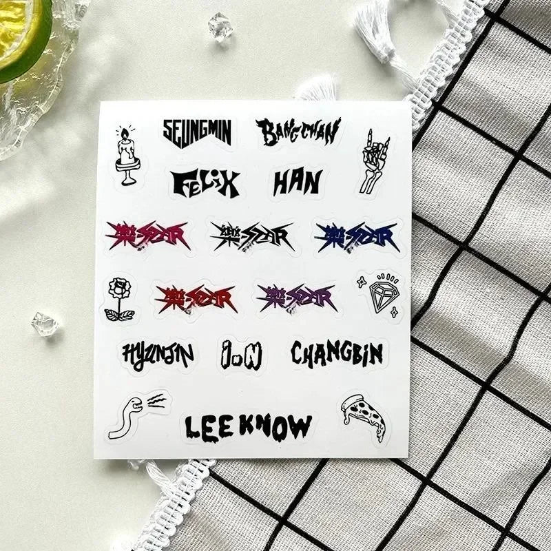 Stray Kids Rock Star Waterproof Sticker Set