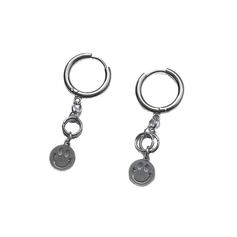 KPOP Stray Kids Hyunjin Drop Hoop Smiley Earrings