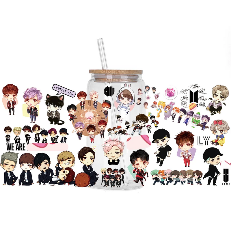 Bangtan Boys Waterproof 3D Stickers for Cups