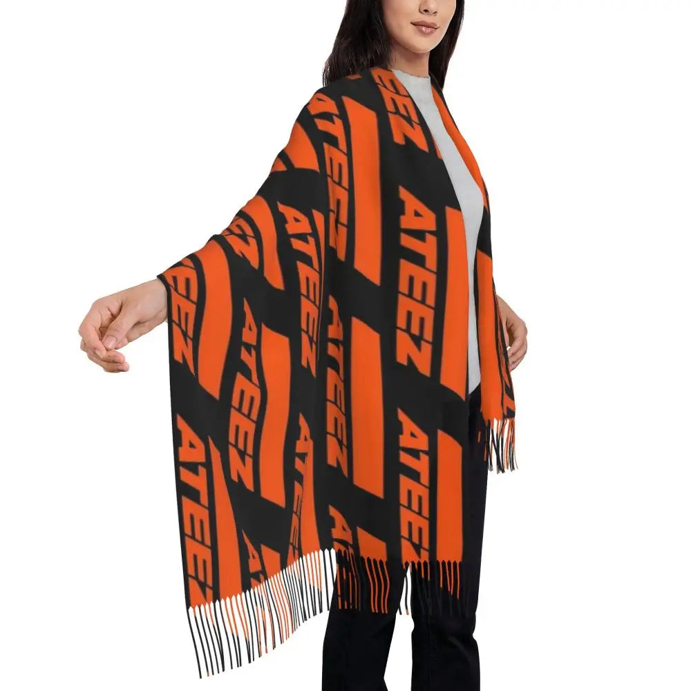 Printed Kpop ATEEZ Logo Scarf