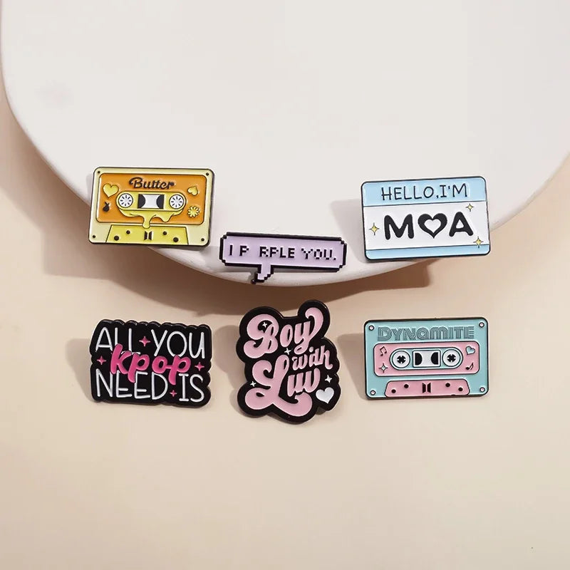 KPOP Bangtan Group Retro Brooch Enamel Pins