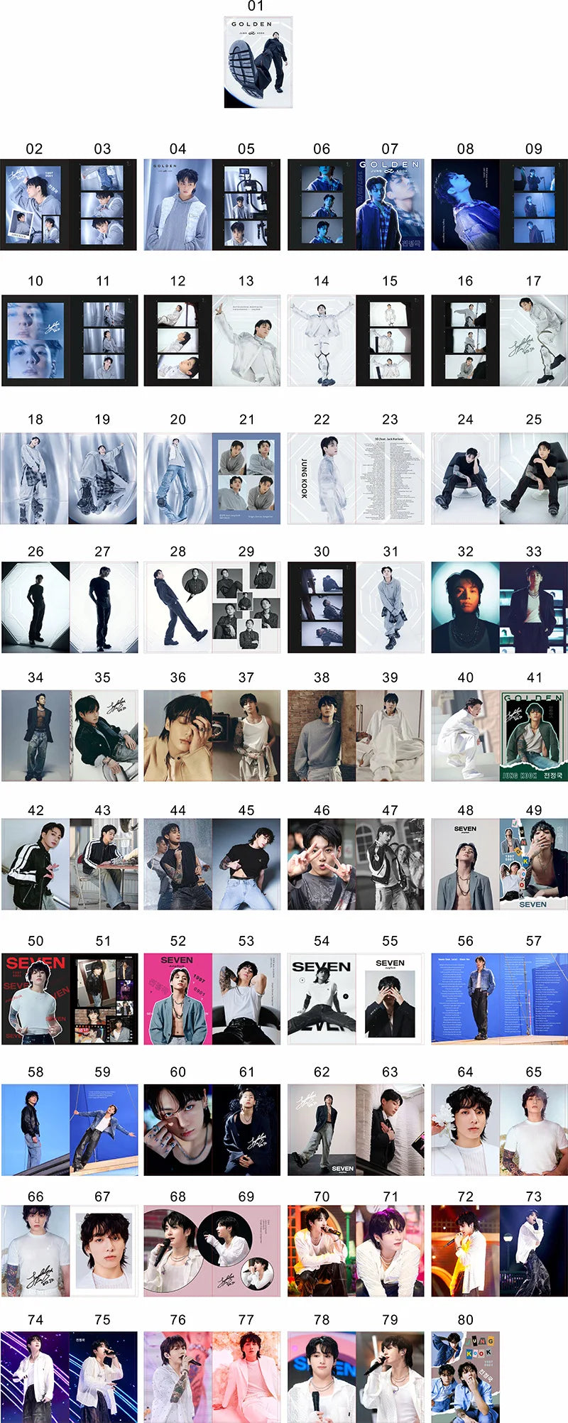 Bangtan JK Golden Photo Books Poster Collection