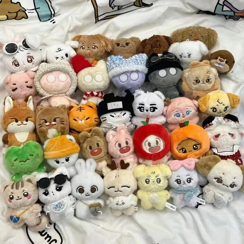 KPOP 17 Plush Doll Keychains Rings Collection