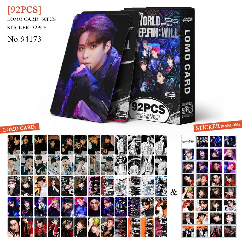 ATEEZ New Album THE WORLD EP.FIN : WILL Lomo Cards Photocards 92PCS