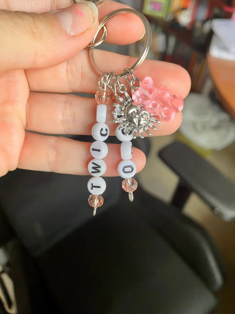 KPOP Names Bead Dangle Keychains