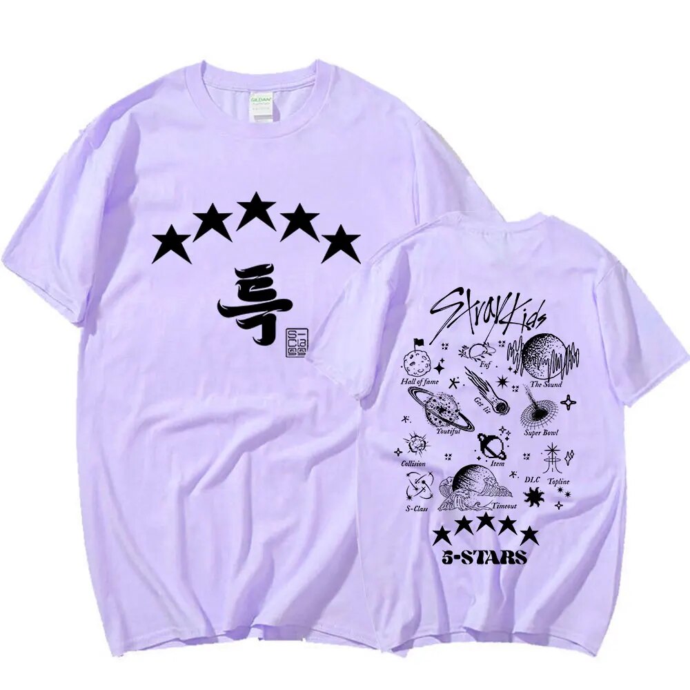 Stray Kids New Album 5 Star T-shirt Merch