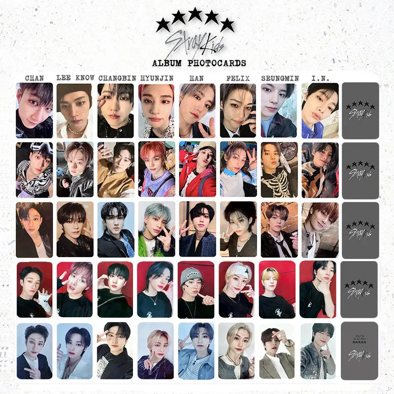 KPOP Stray Kids 5-STAR Double-Sided Photocards 2Sets/Pack