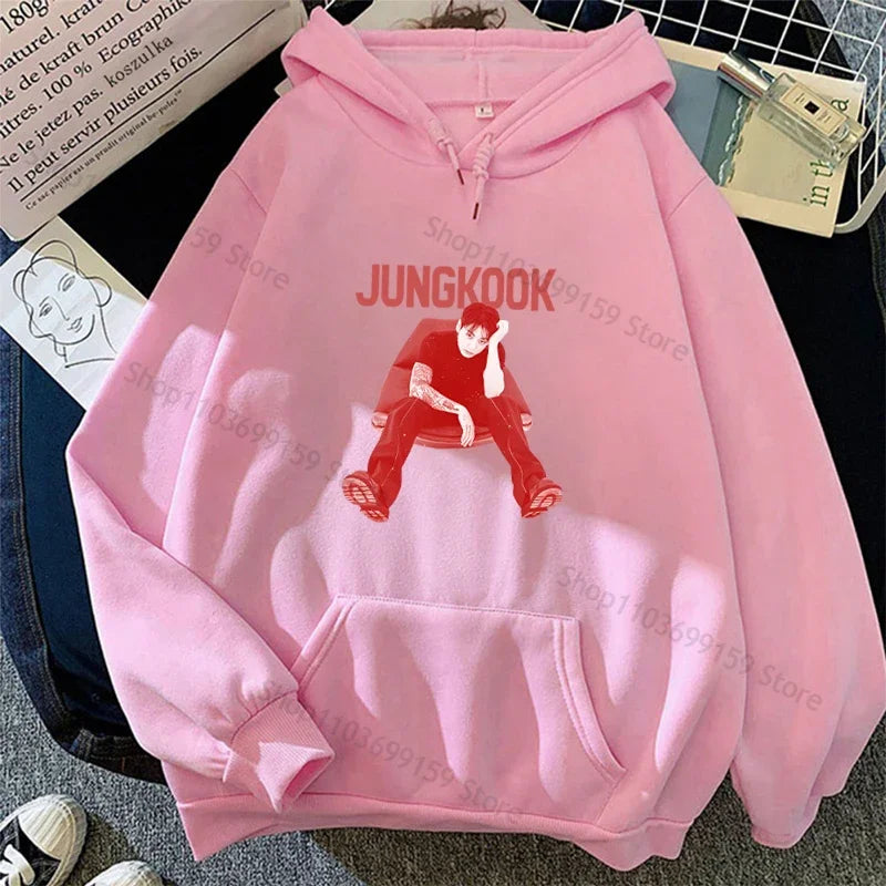 Bangtan Boys JK Printed Hooded Sweatshirt