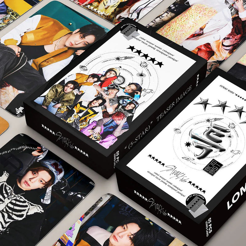 STRAY KIDS NEUES Album 5-STAR Fotokarten-Kollektion 55 Stück/Set