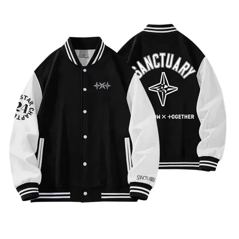 Kpop TXT Star Chapter Sanctuary Warm Loose Bomber Jacket