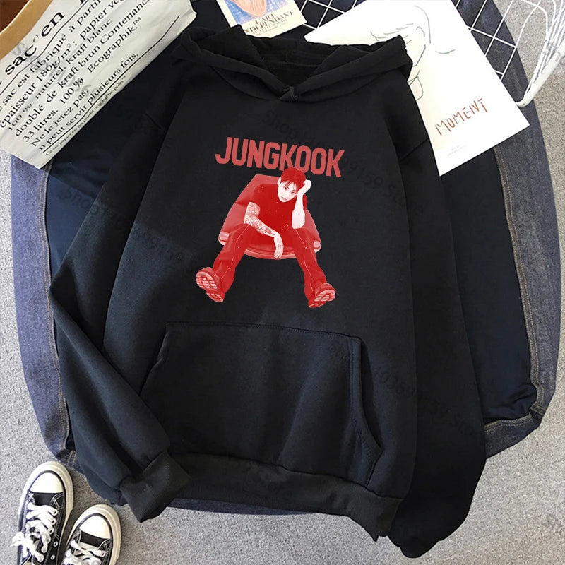 Bangtan Boys JK Printed Hooded Sweatshirt