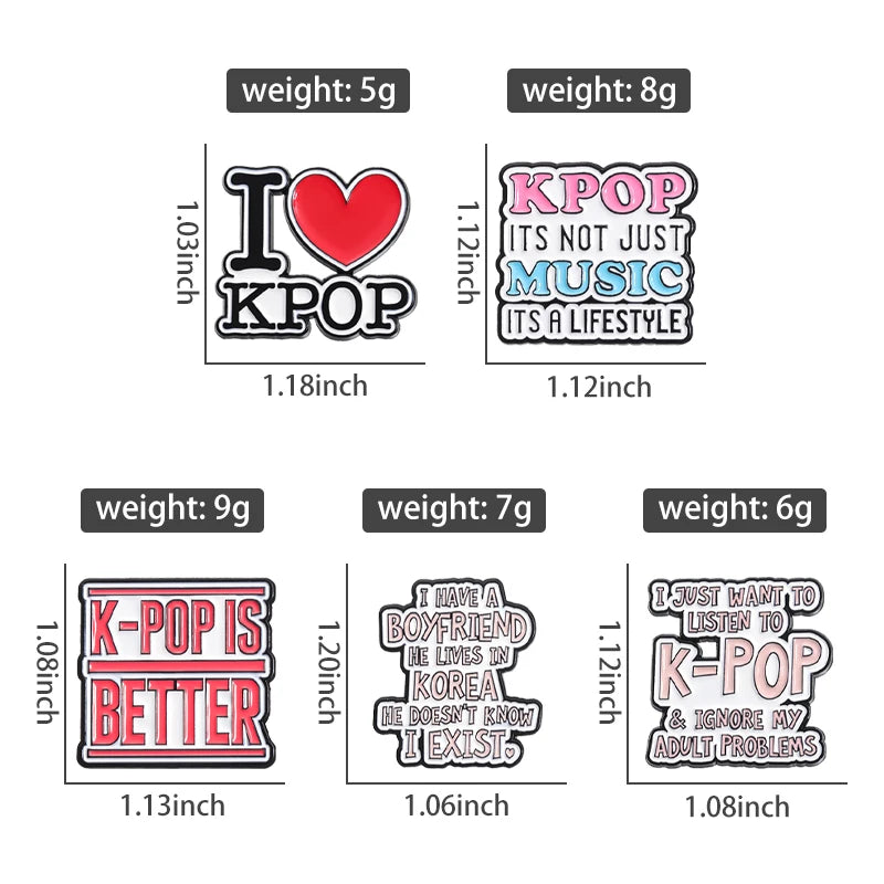 KPOP Group Enamel Pin Brooch