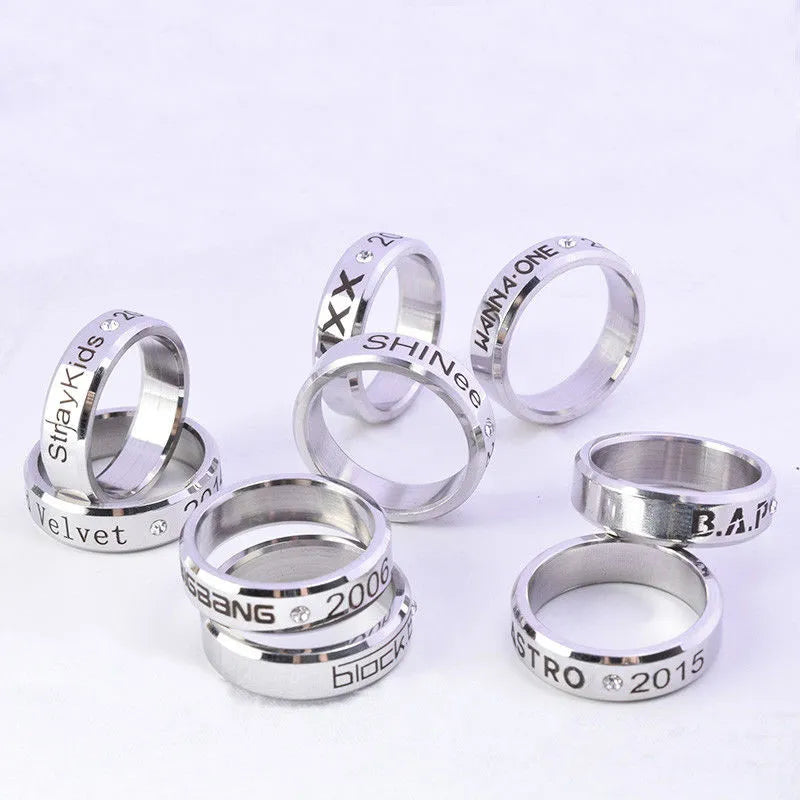 KPOP Wanna One Stainless Steel Rings