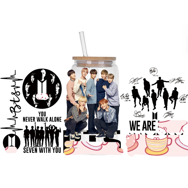 Bangtan Boys Waterproof 3D Stickers for Cups