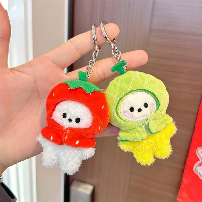 BANGTAN21 Fruit Head Cover Plush Toy Keychain