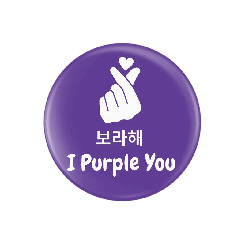 Bangtan I PURPLE YOU Tinplate Soft Button Pin