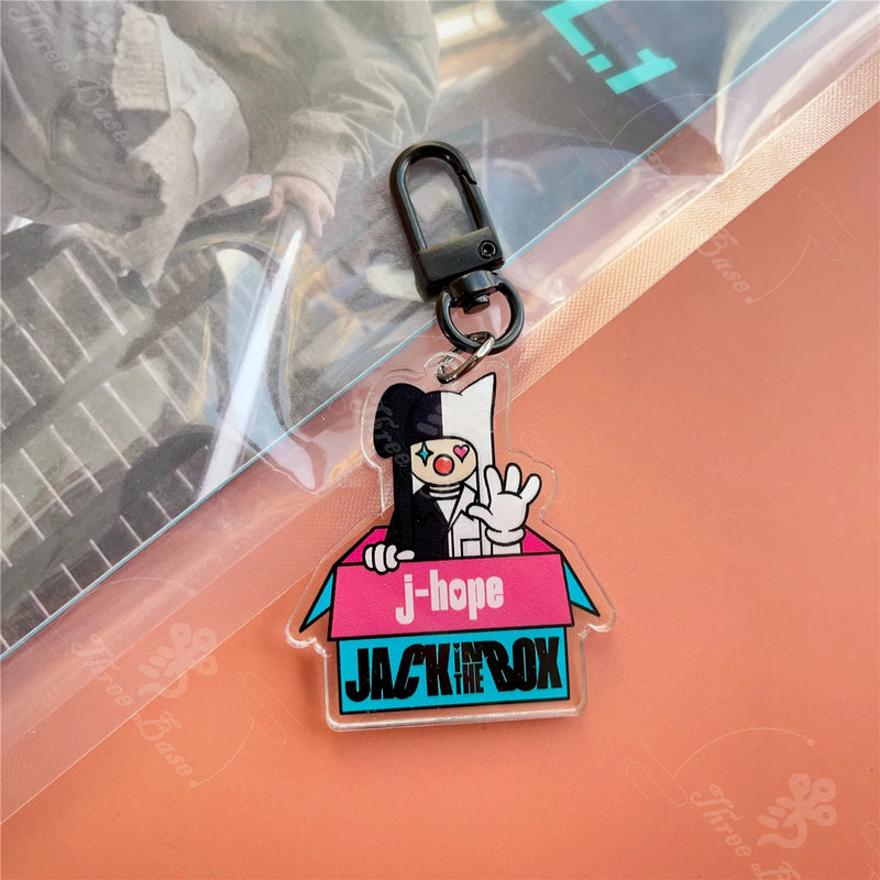 Bangtan Jhope AgustD Cute Acrylic Keyring Keychain