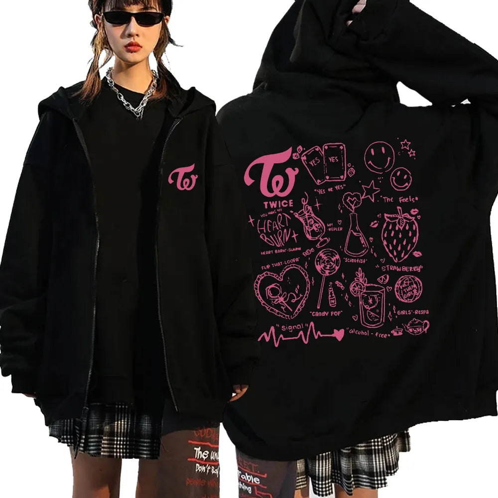 Twice KPOP Printed Hoodie Sweatshirts