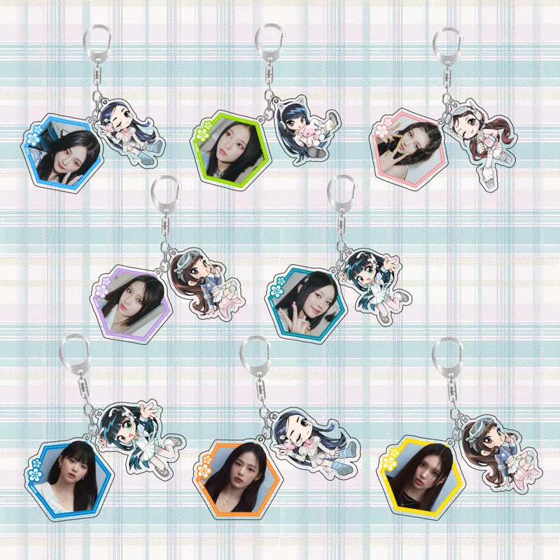 New Jeans Members Face Acrylic Keychain