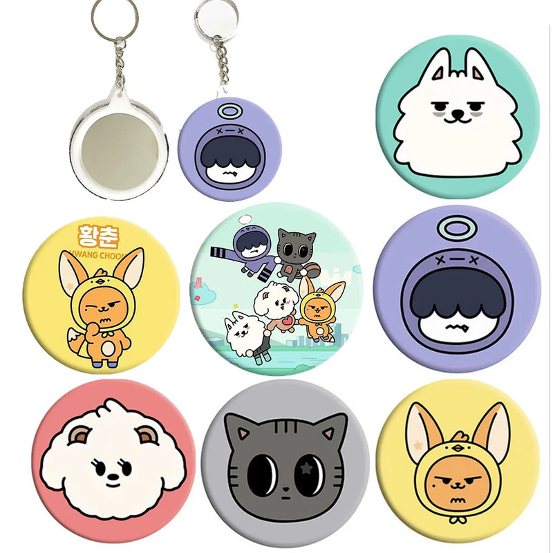 KPOP TXT Character Badge Keychain