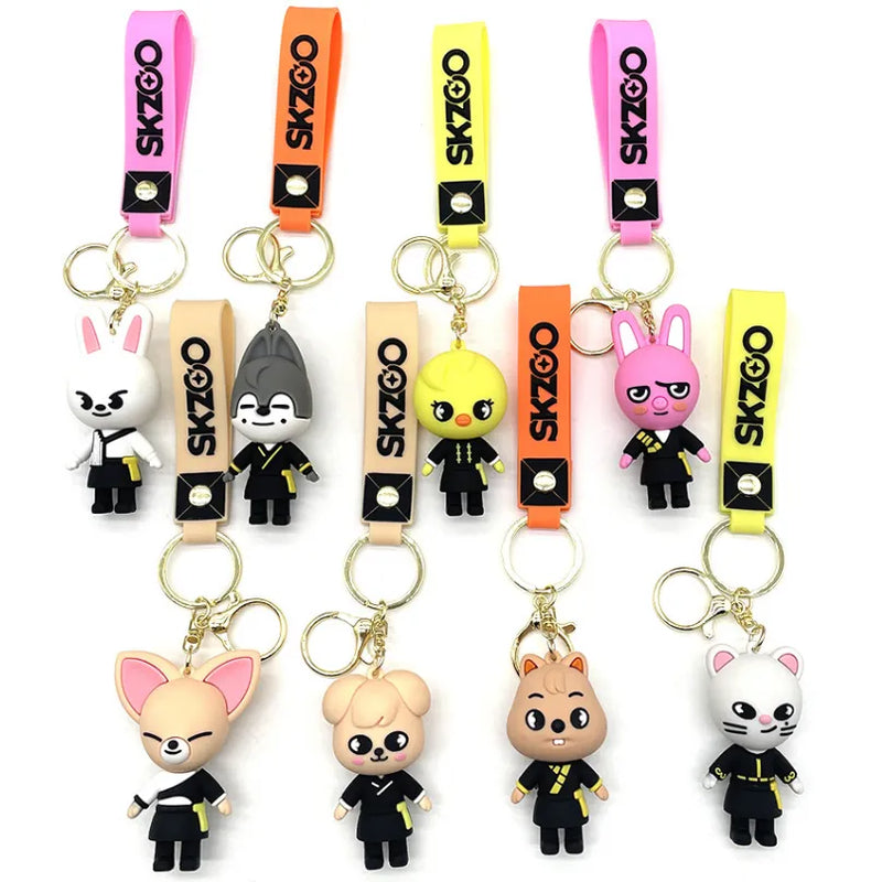 Kpop Stray Kids Mini Figure Cartoon Keychains