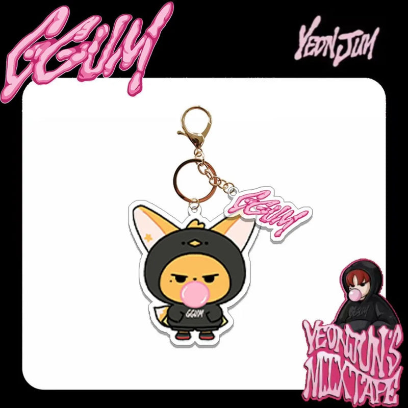 KPOP TXT YEONJUN GGUM Acrylic Keychain Ring