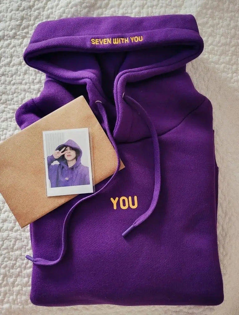 Bangtan Boys Purple Hoodie Printed Seven With You 13 You