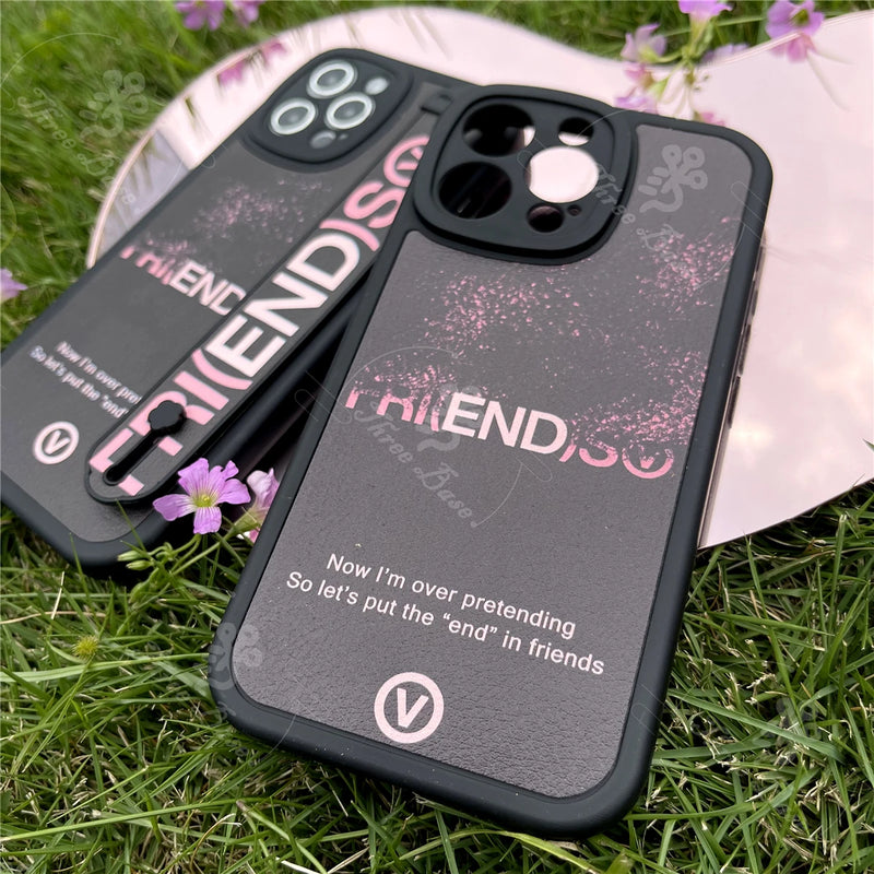 Bangtan Taehyung Friends Iphone Case with strap