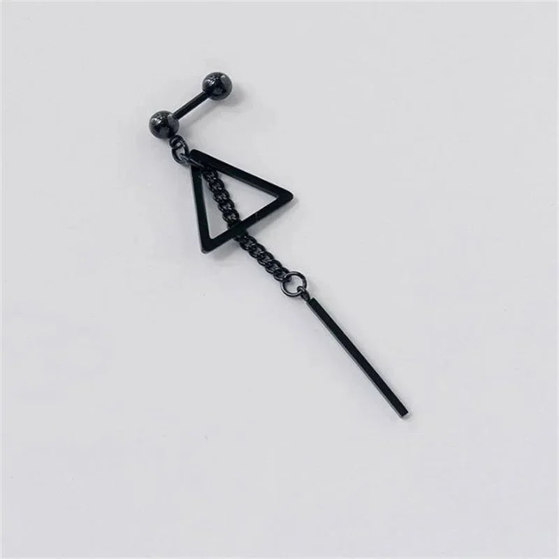 Kpop Stray Kids Felix Triangle Tassel Strip Dangle Earring