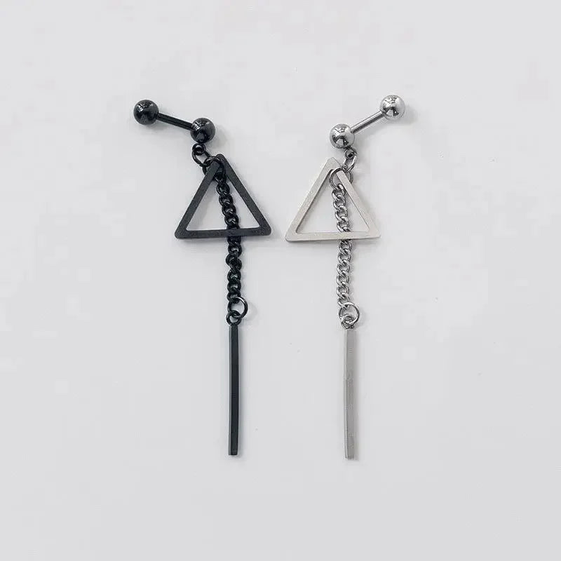 Kpop Stray Kids Felix Triangle Tassel Strip Dangle Earring