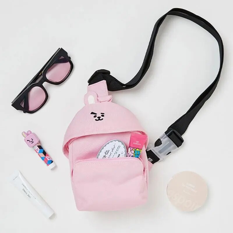 Bangtan21 Cute Cartoons Canvas Shoulder Messenger Bag