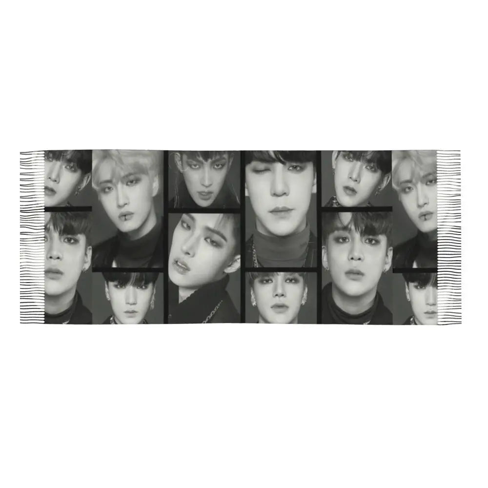 Printed Kpop ATEEZ Logo Scarf