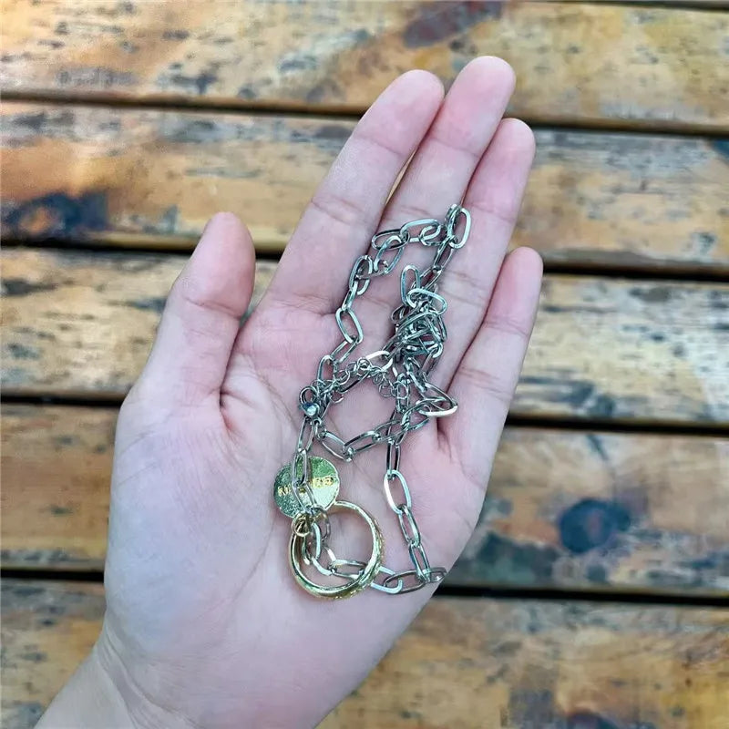 Bangtan JK Fashion JK Golden Ring With Necklace