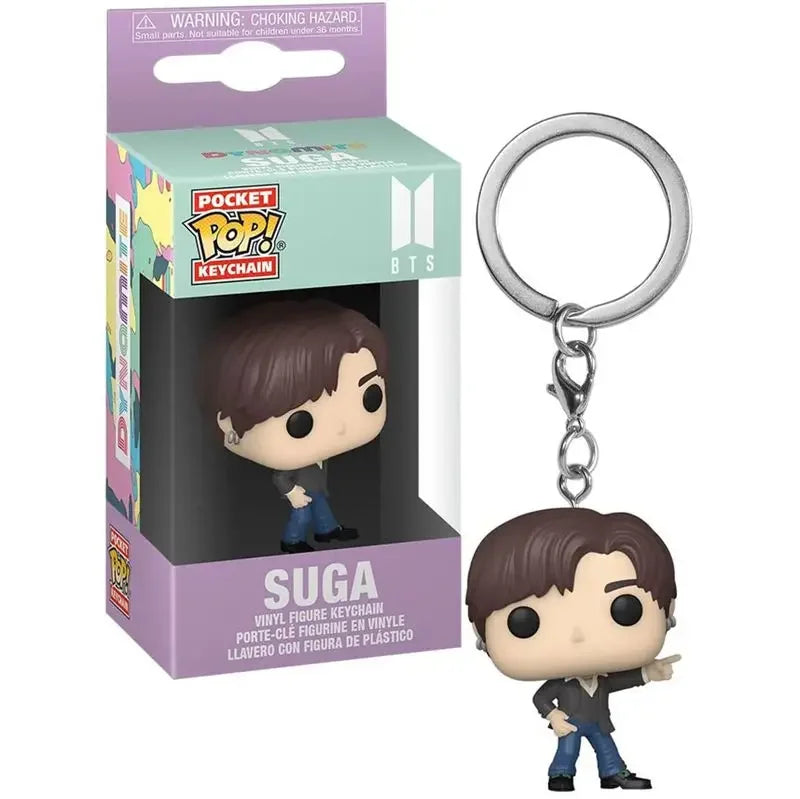 Bangtan Boys Vinyl Figure Cartoon Toy Keychain