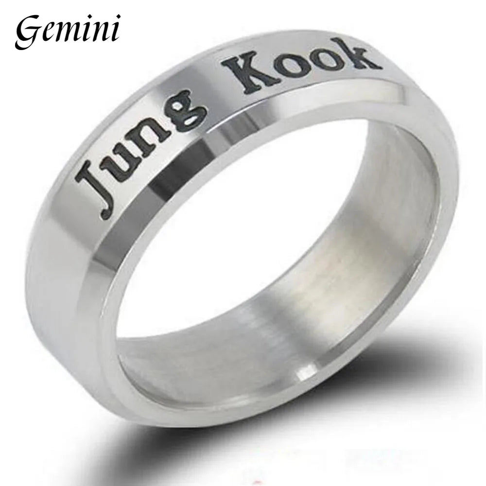 Bangtan Boys Titanium Steel Finger Ring Accessories
