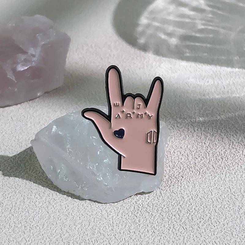 Bangtan Boys JK Hand Enamel Pin Brooch