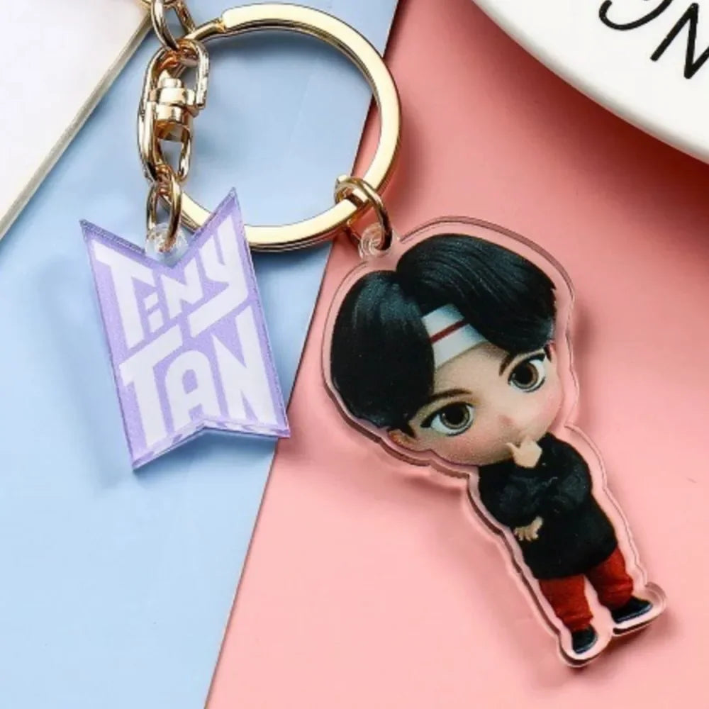 Bangtan Boys Acrylic Cute Cartoons Keychain
